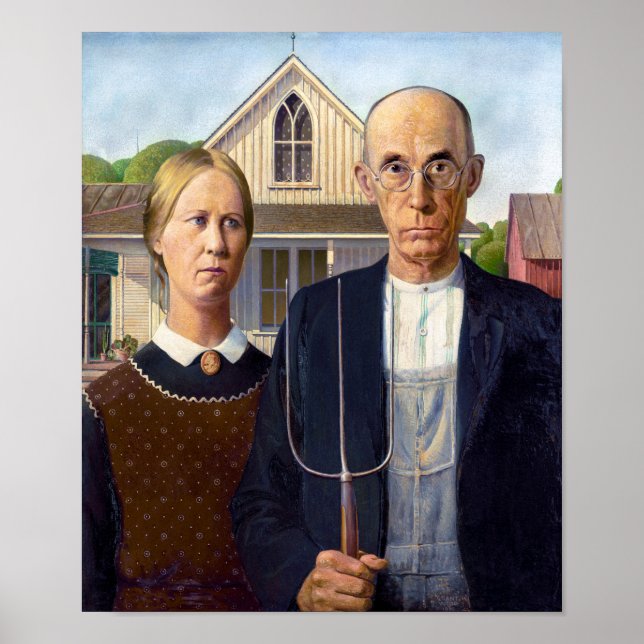 American Gothic | Grant Wood | Poster (Vorne)