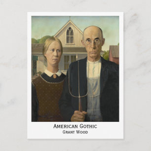 American Gothic, Grant Wood Postkarte