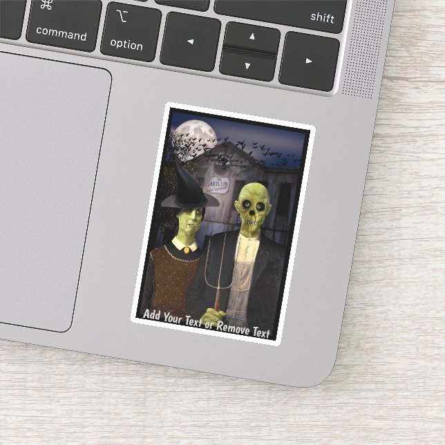 American Gothic Halloween Haunted House Aufkleber (Detail)