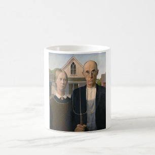 American Gothic: Landleben Armer ländlicher Farmer Kaffeetasse