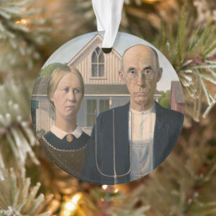 American Gothic: Landleben Armer ländlicher Farmer Ornament