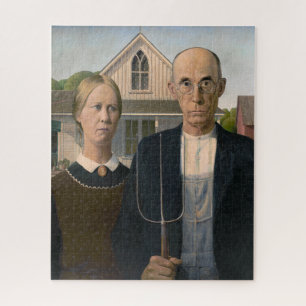 American Gothic: Landleben Armer ländlicher Farmer Puzzle
