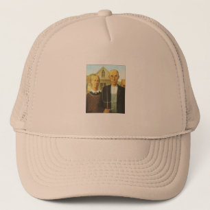 American Gothic Painting Ball Cap Truckerkappe
