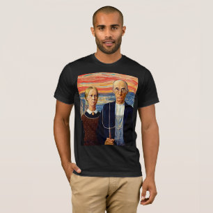 American Gothic Schrei - Fine Art Mashup T-Shirt