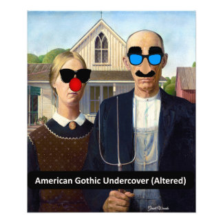 American Gothic (Under cover) von Grant Woods Fotodruck