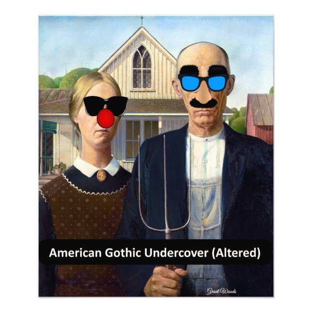 American Gothic (Under cover) von Grant Woods Fotodruck (Vorne)