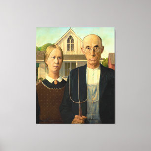 American Gothic von Grant Wood (1930) Leinwanddruck