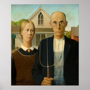American Gothic von Grant Wood Poster