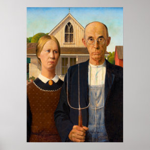 American Gothic von Grant Wood Poster