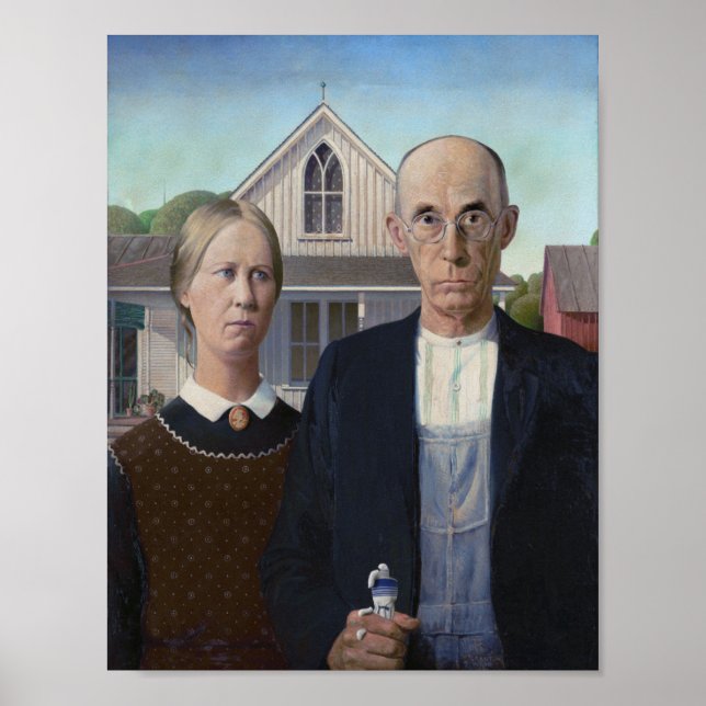 American Gothic - Zahnpastatube quetschendes Poste Poster (Vorne)