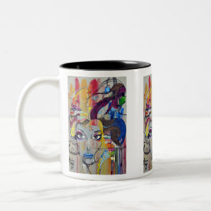 American Graffiti Zeichnend Paint Sketch Writing Zweifarbige Tasse
