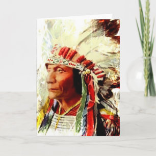 American Greeting Card mit Sitting Bull Karte