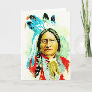 American Greeting Card mit Sitting Bull Karte
