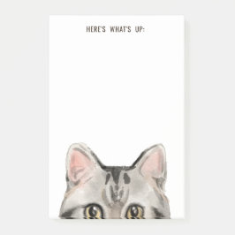 American Grey Tabby Cat | Bearbeiten von Text Cat- Post-it Klebezettel
