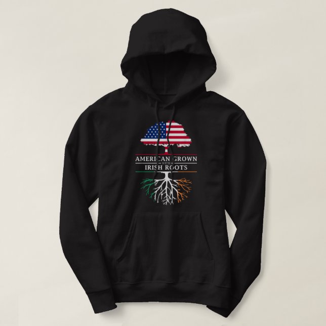 American Groots with Irish Roots - Irland Hoodie (Design vorne)