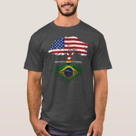 American Ground Brazilian Roots Gay Heart LGBT T-Shirt