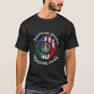 American Grove Mexican Roots Cinco De Mayo Sunflow T-Shirt