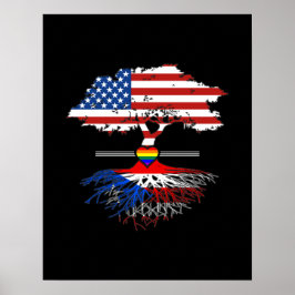 American Grove Puerto Rico Roots Gay Heart LGBT Poster