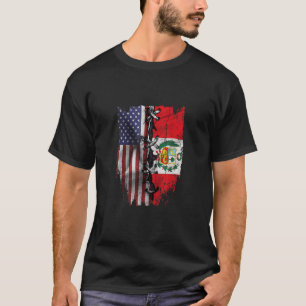 American Grow Peruvian Roots USA Peru Flagge T-Shirt