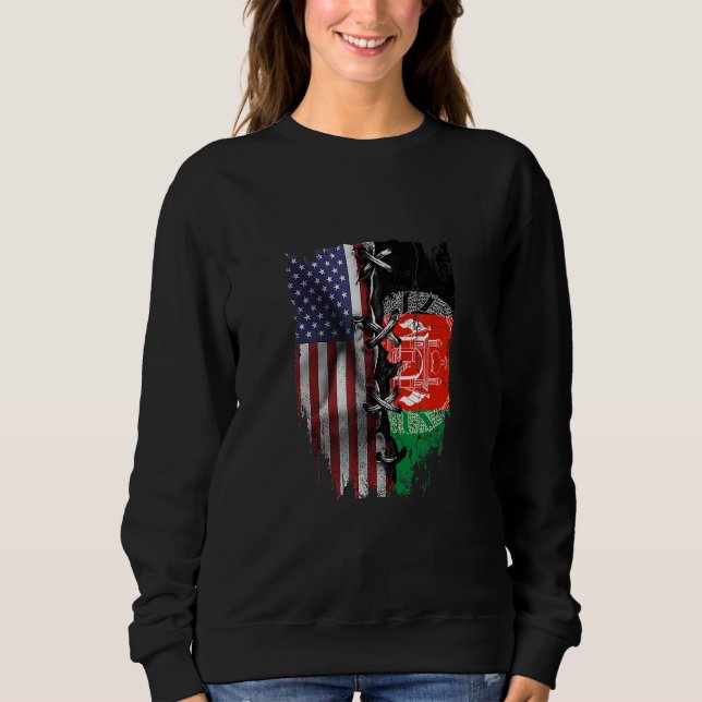 American Grown Afghan Roots USA Afghanistan Flag Sweatshirt (Vorderseite)
