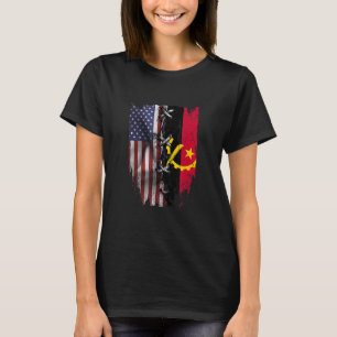 American Grown Angolan Roots USA angolanische Flag T-Shirt