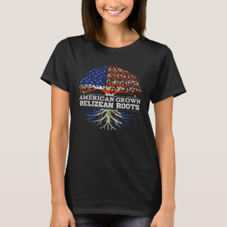 American Grown Belizean Roots America Belize Tree  T-Shirt