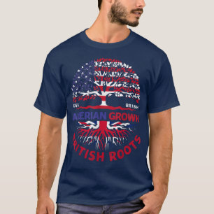 American Grown British Roots Britische Flagge - Fl T-Shirt