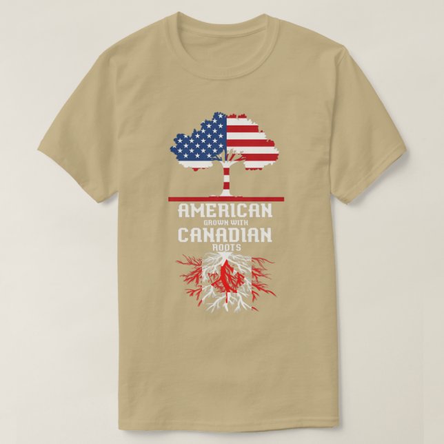 American Grown Canadian Roots Canada T-Shirt (Design vorne)