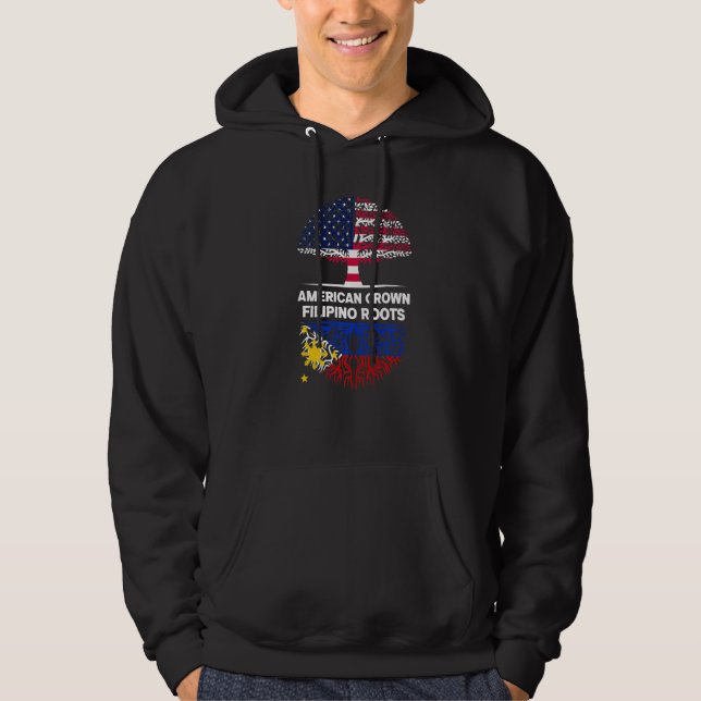 American Grown Filipino Roots USA Philippines Ance Hoodie (Vorderseite)