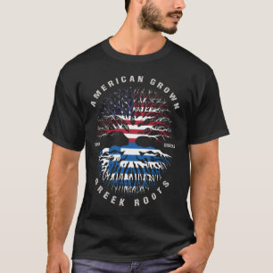 American Grown Greece Roots-Flagge T-Shirt