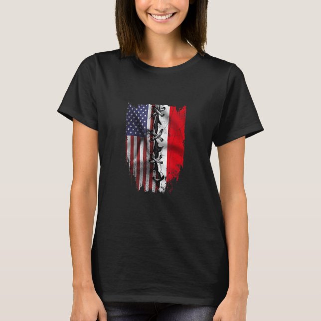 American Grown Indonesian Roots USA Indonesia Flag T-Shirt (Vorderseite)