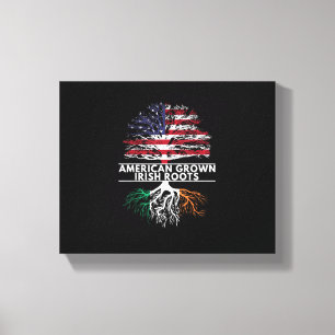 American Grown Irish Roots Flag Ireland ST. PATRIC Leinwanddruck