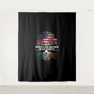 American Grown Irish Roots Flag Ireland ST. PATRIC Wandteppich