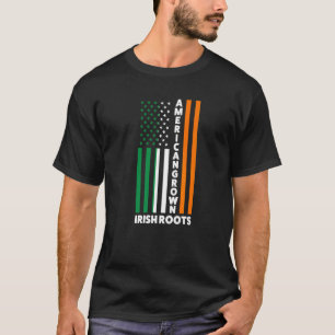 American Grown Irish Roots Irische Flagge T-Shirt