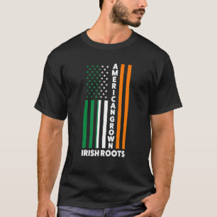 American Grown Irish Roots Irische Flagge T-Shirt