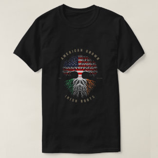 American Grown Irish Roots Irland ST Patrick Day T-Shirt