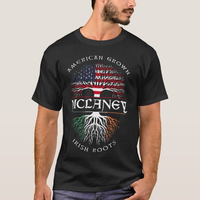 American Grown Irish Roots MCLANEY T-Shirt (Vorderseite)