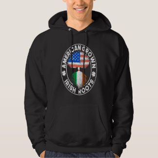 American Grown Irish Roots USA Ireland Flag ST PAT Hoodie