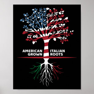 American Grown Italienische Wurzeln 4. Juli Poster