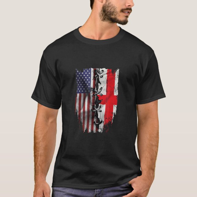 American Grown Latvian Roots USA Latvia Flag T-Shirt (Vorderseite)