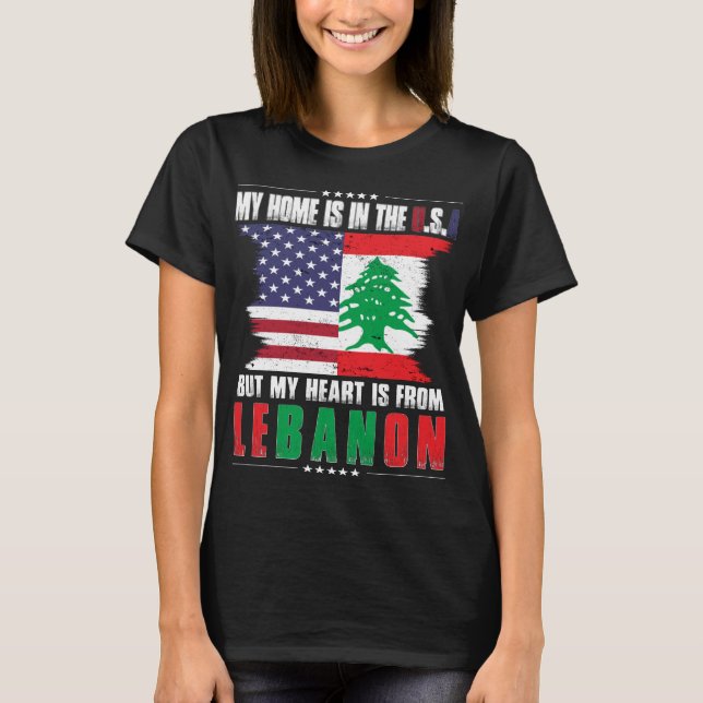 American Grown Lebanese American from Lebanon T-Shirt (Vorderseite)