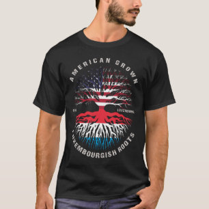 American Grown Luxembourg Roots Luxembourg Flag T-Shirt