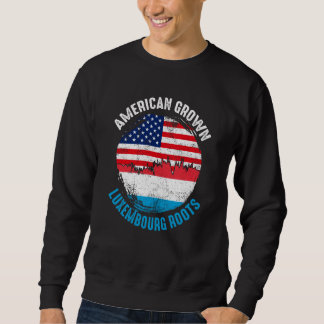 American Grown Luxembourg Roots Vintage Flags for Sweatshirt