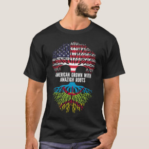 American Grown mit Amazigh Roots USA Flag T-Shirt