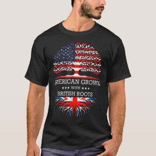 American Grown mit British Roots USA Flag T-Shirt