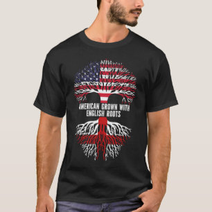 American Grown mit englischer Roots USA Flag T-Shirt