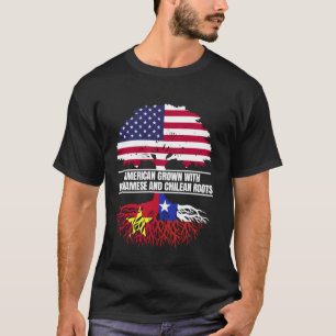 American Grown mit Flag Heritage Vietnamese Chile T-Shirt