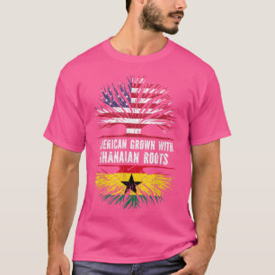 American Grown mit Ghanaian Roots USA Flag Ghana T-Shirt