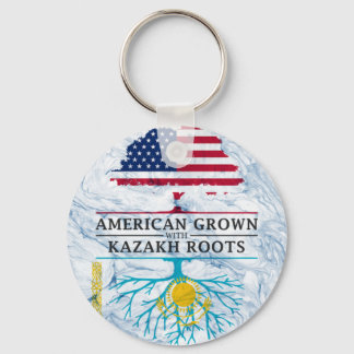 American Grown mit Kazakh Roots Marmorstil Schlüsselanhänger