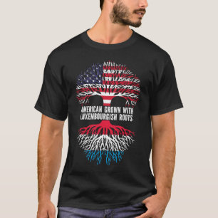 American Grown mit luxemburgischer Roots USA Flag T-Shirt